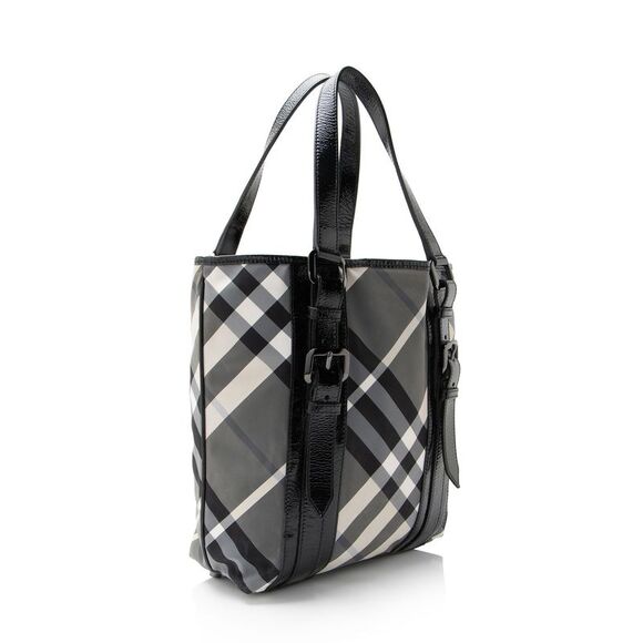 Burberry Nylon Beat Check Victoria Tote - Picture 2 of 10